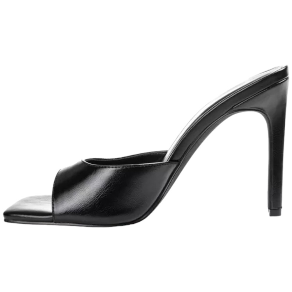 Journee Collection Black Heeled Mules